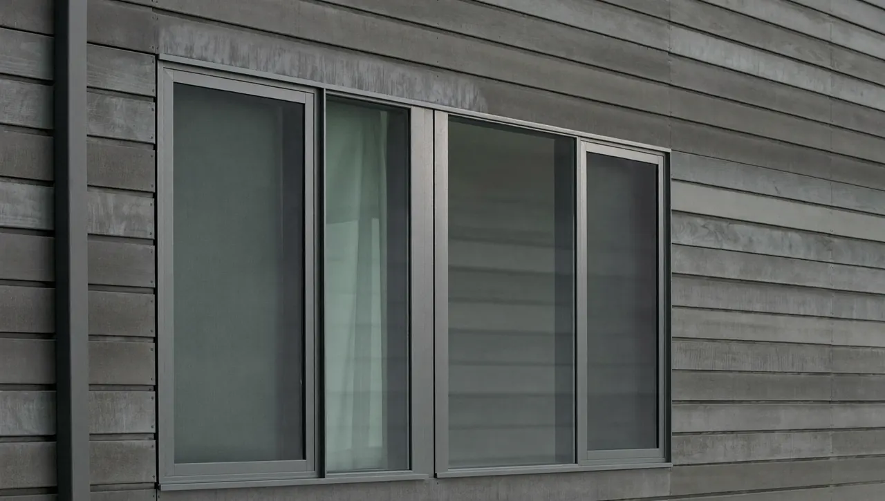 Anthracite grey uPVC windows on a modern rendered UK home